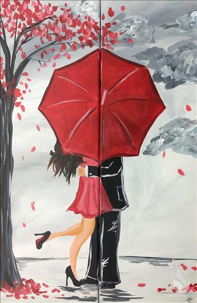 Kissin In Red Bottoms 10x30 Tall Pre-Sketch Canvas 1